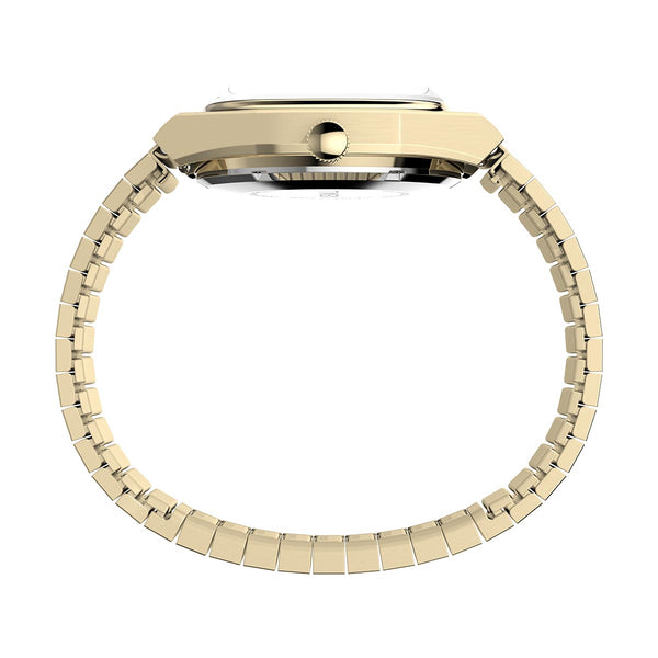 Timex 1983 E Line Automatic Gold Watch Side Shot