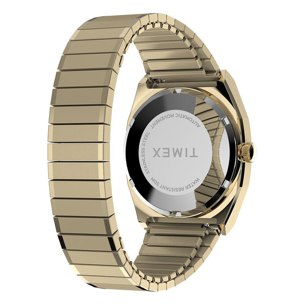 Timex 1983 E Line Automatic Gold Watch Caseback