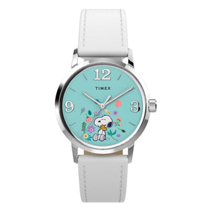 Q Timex x Peanuts Snoopy Flowers Watch TW2Y68800