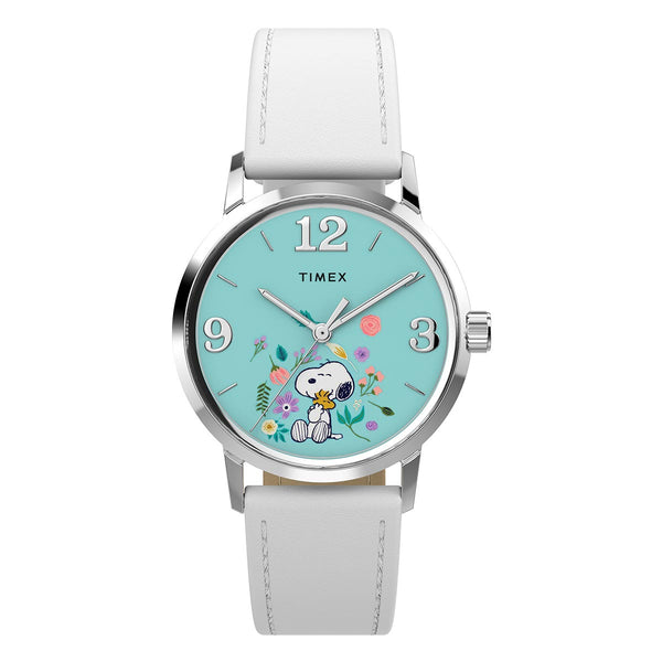 Q Timex x Peanuts Snoopy Flowers Watch TW2Y68800