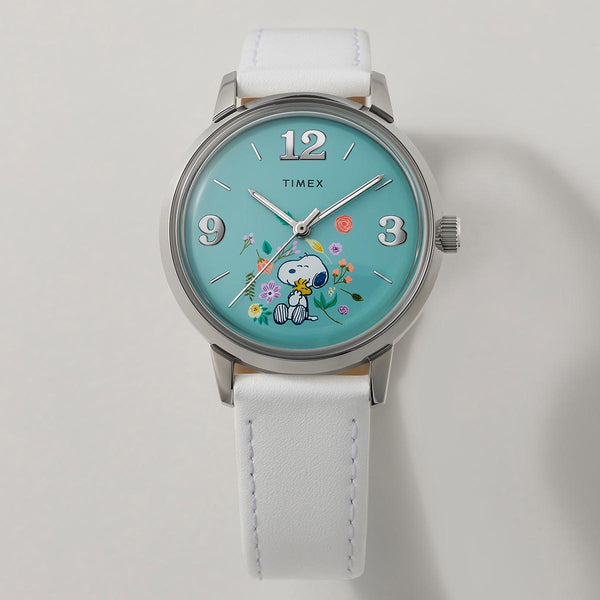 Q Timex x Peanuts Snoopy Flowers Watch TW2Y68800