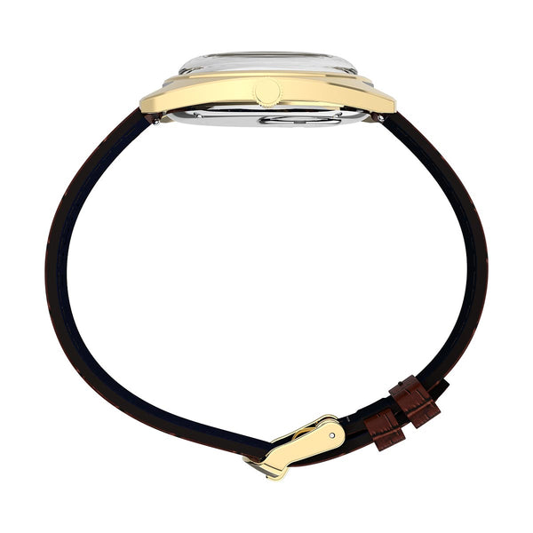 Timex 1978 Day Date Fume Reissue Watch Side Shot