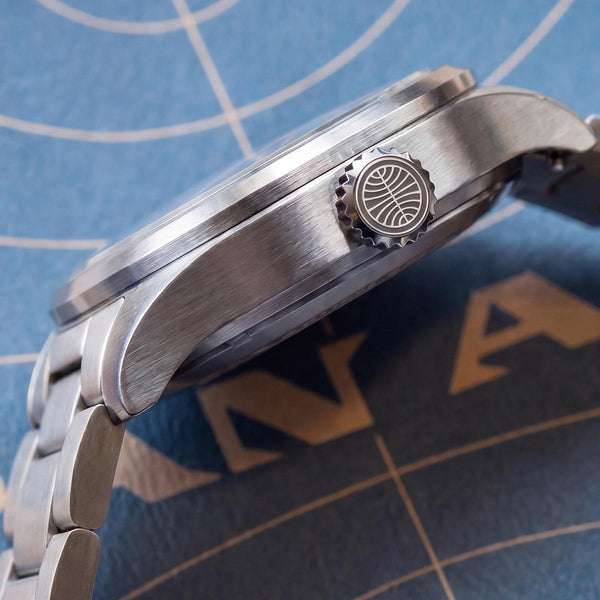 Pan Am x Timex Waterbury GMT Watch Side Case