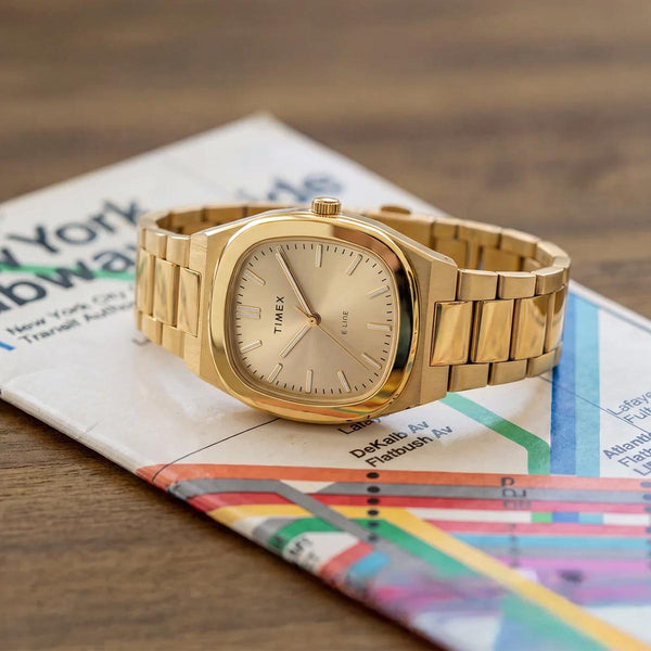 Timex E Line Quartz Gold Watch TW6A00900