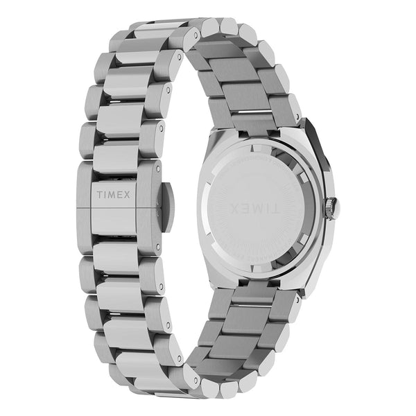 Timex E Line Quartz 30mm Silver Pink Watch Case Back