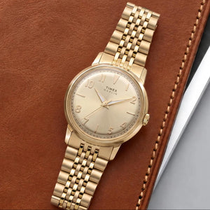 Timex Marlin Quartz 34mm Gold Watch TW6A04000
