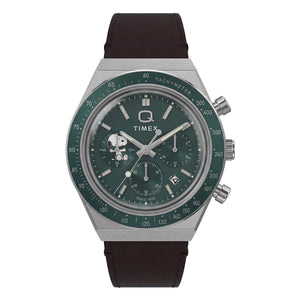 Q Timex Peanuts Snoopy Chronograph Green Watch TW6A04400