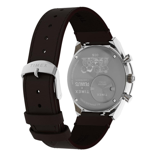 Q Timex Peanuts Snoopy Chronograph Green Watch Caseback