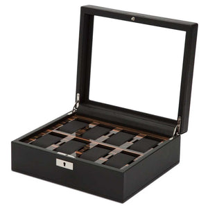 Wolf Roadster Black 10 Piece Watch Box 477556