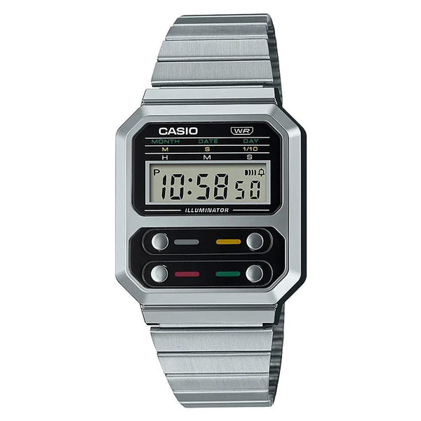 Casio Vintage Series Silver Watch A100WE-1A