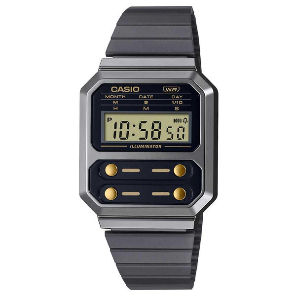 Casio Vintage Grey IP Watch A100WEGG-1A2