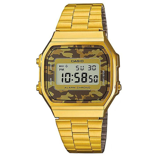 Casio Vintage Gold Camouflage Watch A168WEGC-5EF