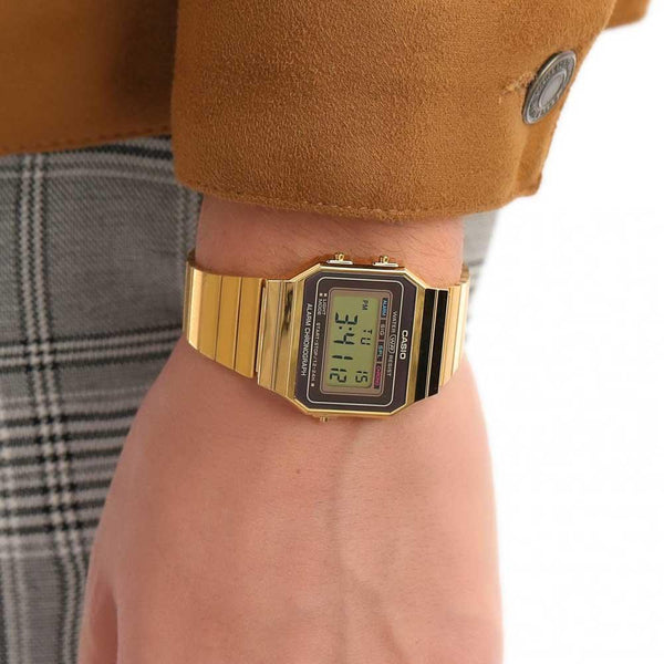 Casio Vintage Super Slim Gold Watch A700WG-9A