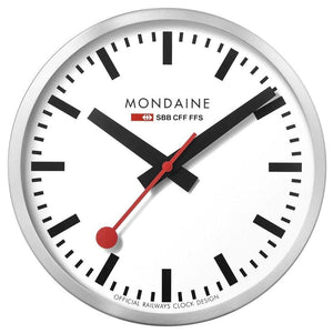 Mondaine 40cm Silver Wall Clock A995.CLOCK.16SBB