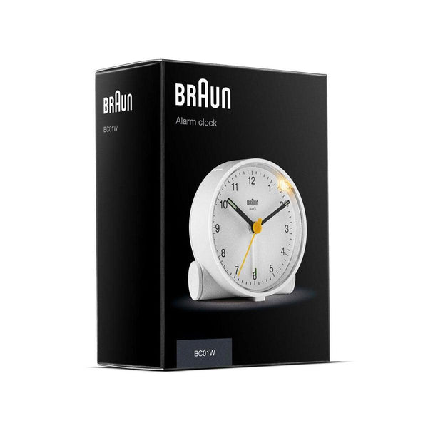 Braun Classic White Analogue Alarm Clock BC01W