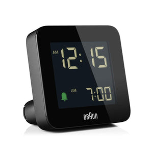 Braun Black Digital Alarm Clock BC09B