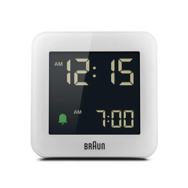 Braun White Digital Alarm Clock BNC009WH