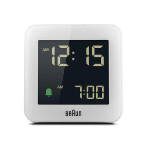 Braun White Digital Alarm Clock BNC009WH