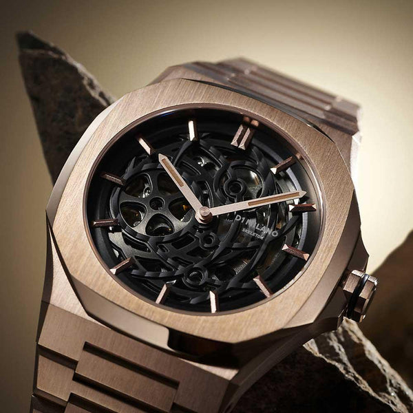 D1 Milano Skeleton Automatic Rose Gold  Watch D1-SKBJ12