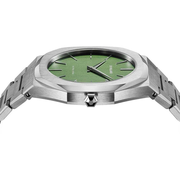 D1 Milano Ultra Thin Silver Green Watch D1-UTBJ06