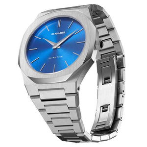 D1 Milano Ultra Thin Silver Blue Watch D1-UTBJ09