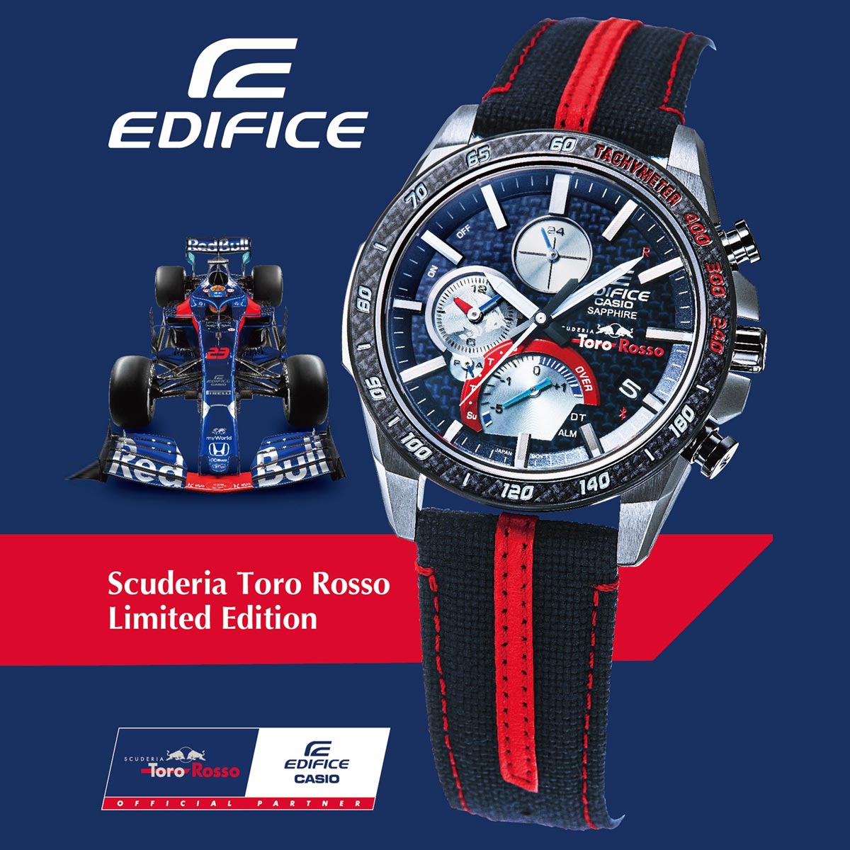 Casio Edifice x Scuderia Toro Rosso Bluetooth Watch EQB-1000TR-2A