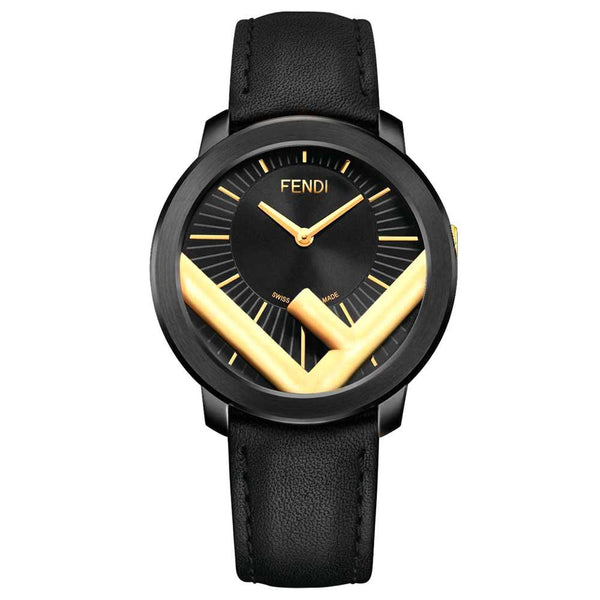 Fendi Run Away 41mm Black Gold Watch F712111011