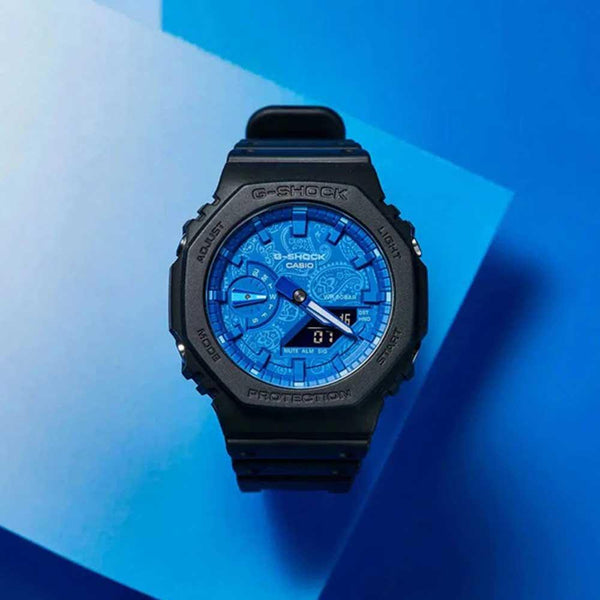 G-Shock Paisley Blue Watch GA-2100BP-1A