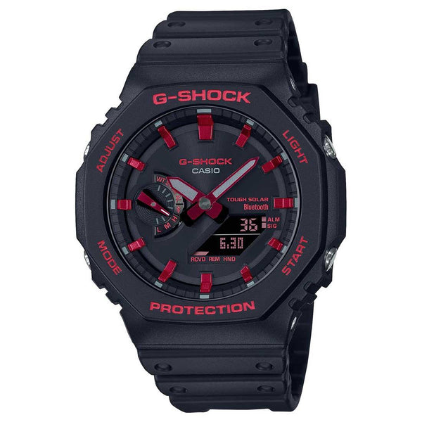 G-Shock Bluetooth Black & Fiery Red Watch GA-B2100BNR-1A