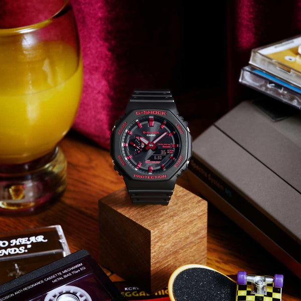 G-Shock Bluetooth Black & Fiery Red Watch GAB2100BNR-1A