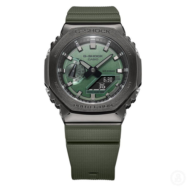 G-Shock Metal Clad Green Watch GM-2100B-3A