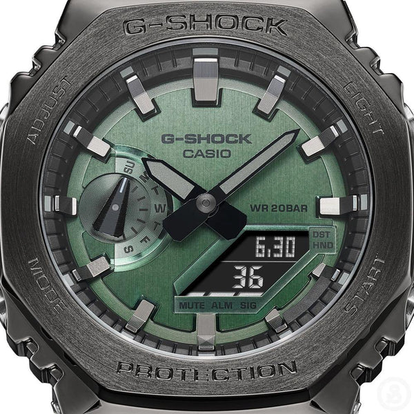 -Shock Metal Clad Green Watch GM-2100B-3A