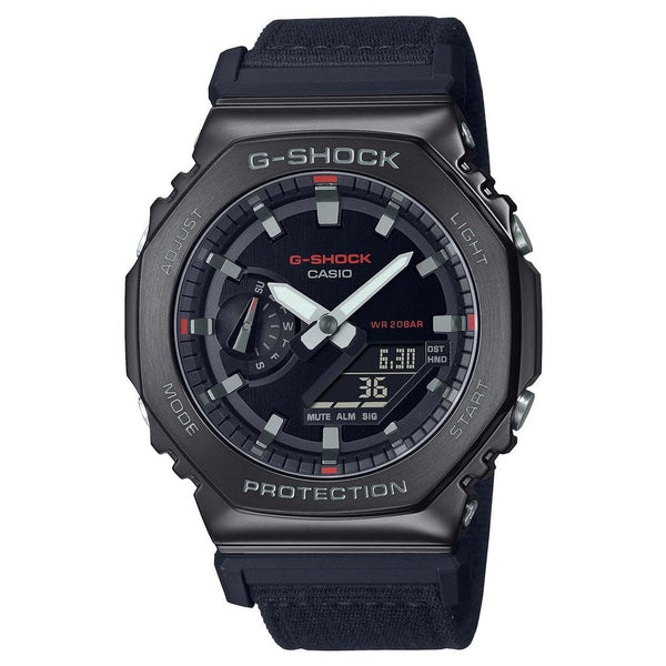 G-Shock Metal Clad Black Fabric Band Watch GM-2100CB-1A