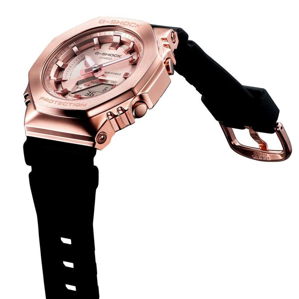 G-Shock Metal Clad Pink Gold Black Watch GM-S2100PG-1A4