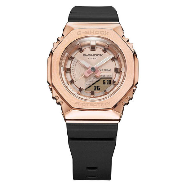 G-Shock Metal Clad Pink Gold Black Watch GM-S2100PG-1A4
