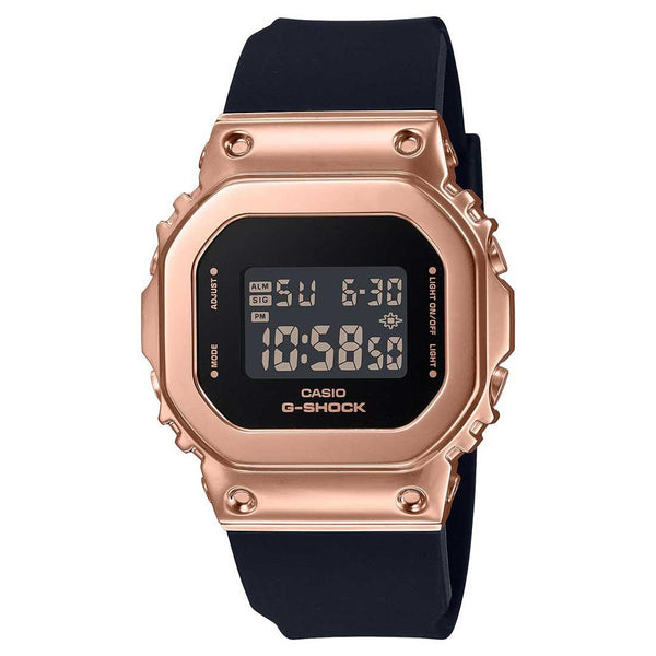 G-Shock Metal Clad Pink Gold Black Watch GM-S5600PG-1