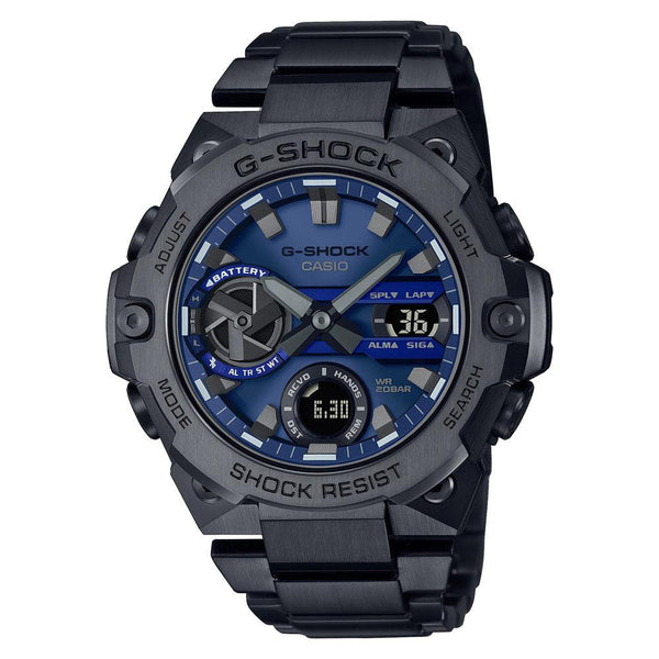 G-Shock G-Steel Watch Black Blue GST-B400BD-1A2