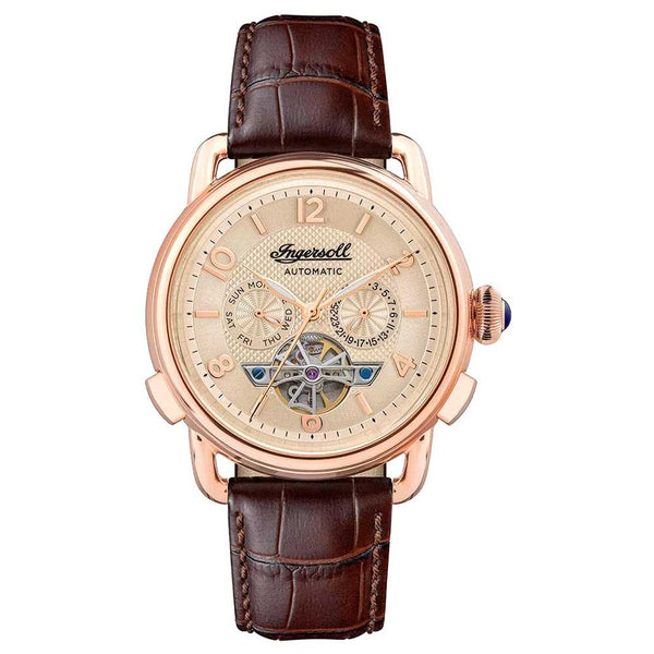 Ingersoll The New England Automatic Rose Gold Brown Watch I00901B