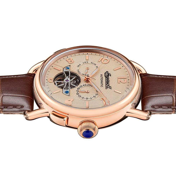 Ingersoll The New England Automatic Rose Gold Brown Watch I00901B