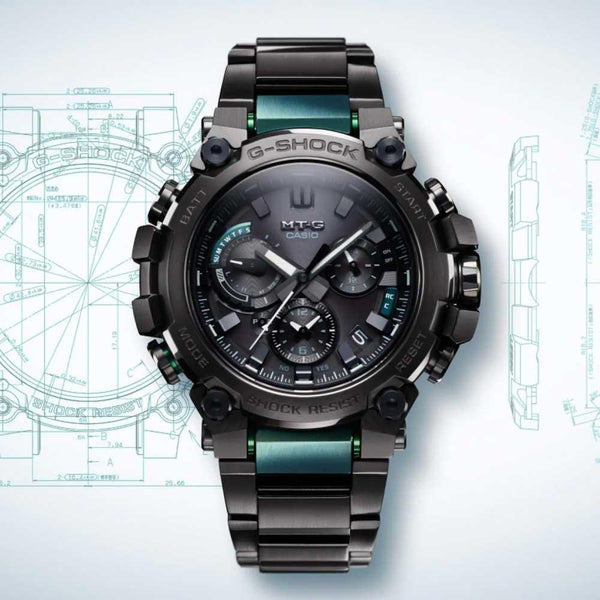 G-Shock MT-G Watch Grey Green MTG-B3000BD-1A2