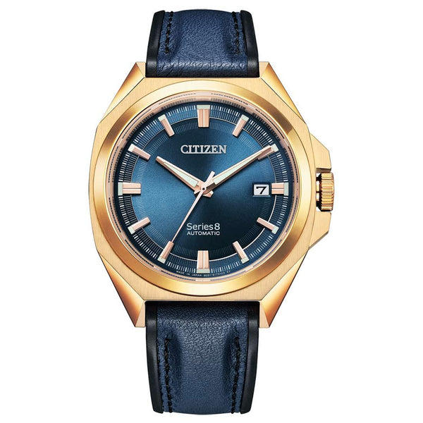 Citizen Series 8 Automatic 40mm Gold Blue Watch NB6012-18L