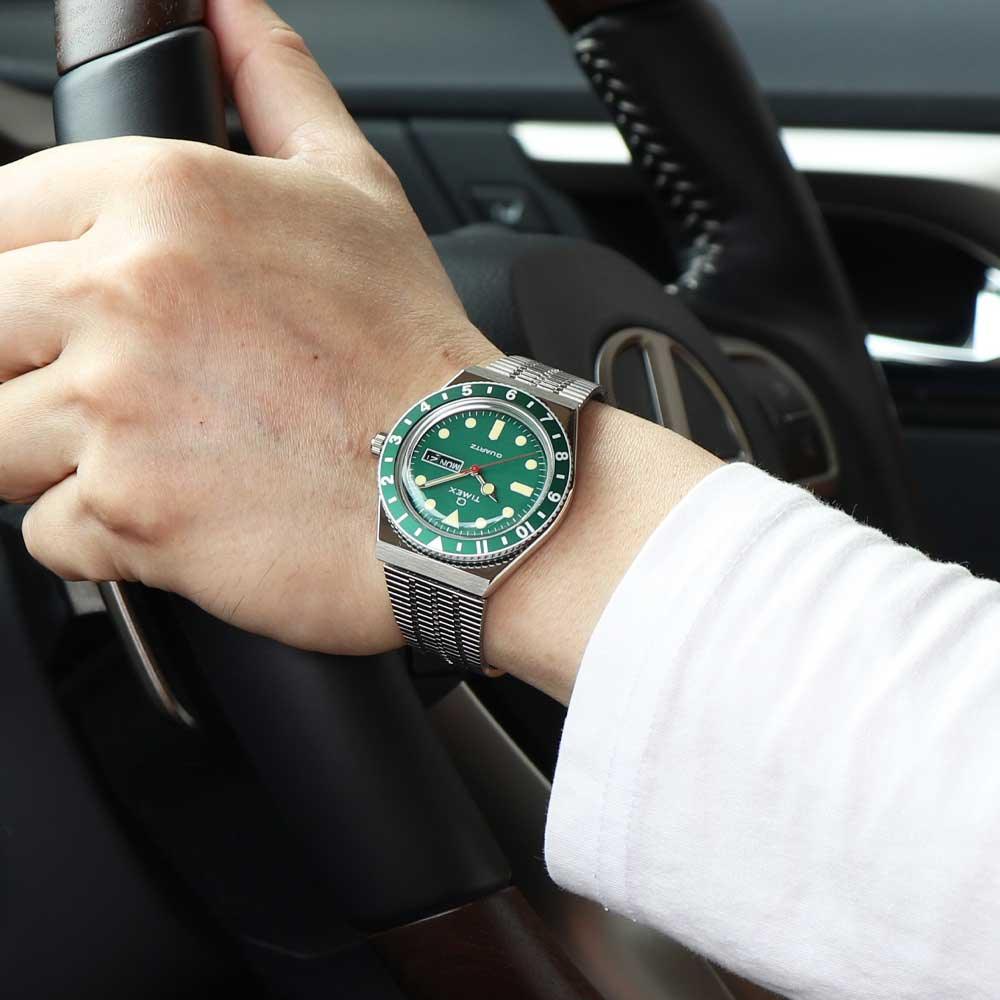 Timex Q Reissue On Wrist Analog Watch Timex 1979 Q Q Timex Reissue