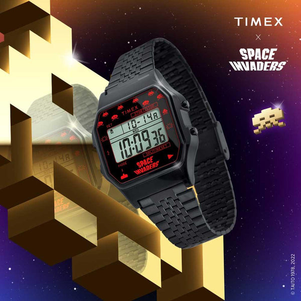 Timex T80 x Space Invaders Black Watch TW2V30200
