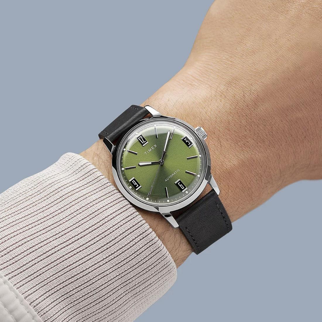 Wrist Original Timex Marlin Marlin® Hand-Wound 34mm Leather Strap