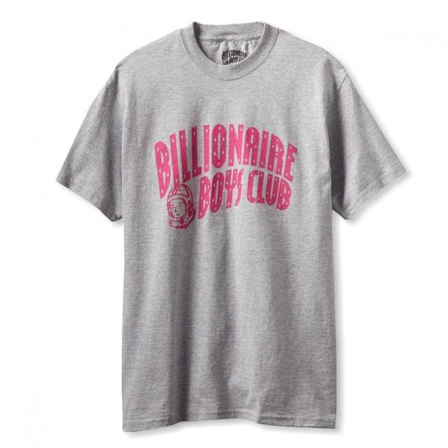 Billionaire Boys Club Classic BBC Pink Logo Grey T-Shirt