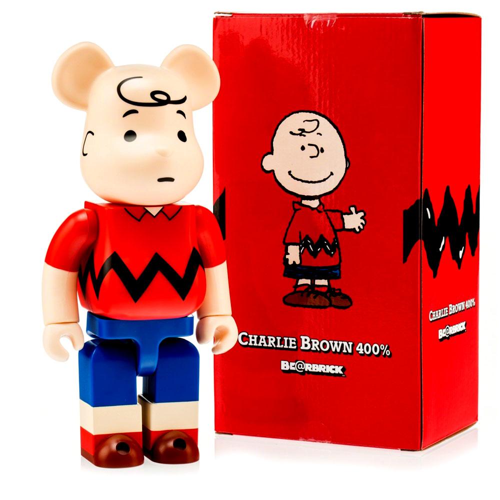 Bearbrick Charlie Brown 400% Beige/Red